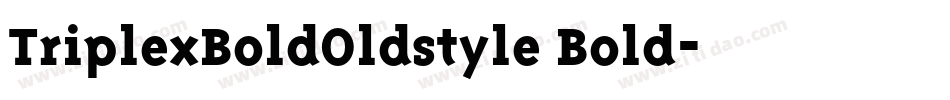 TriplexBoldOldstyle Bold字体转换